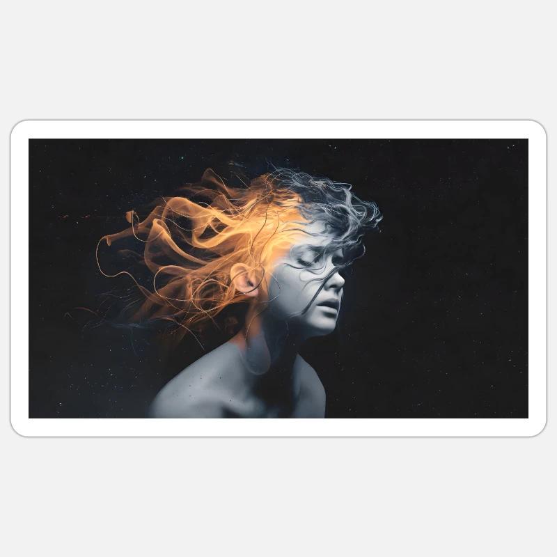 inner turmoil - Sticker Größe S (10 x 10 cm) - Mattweiß