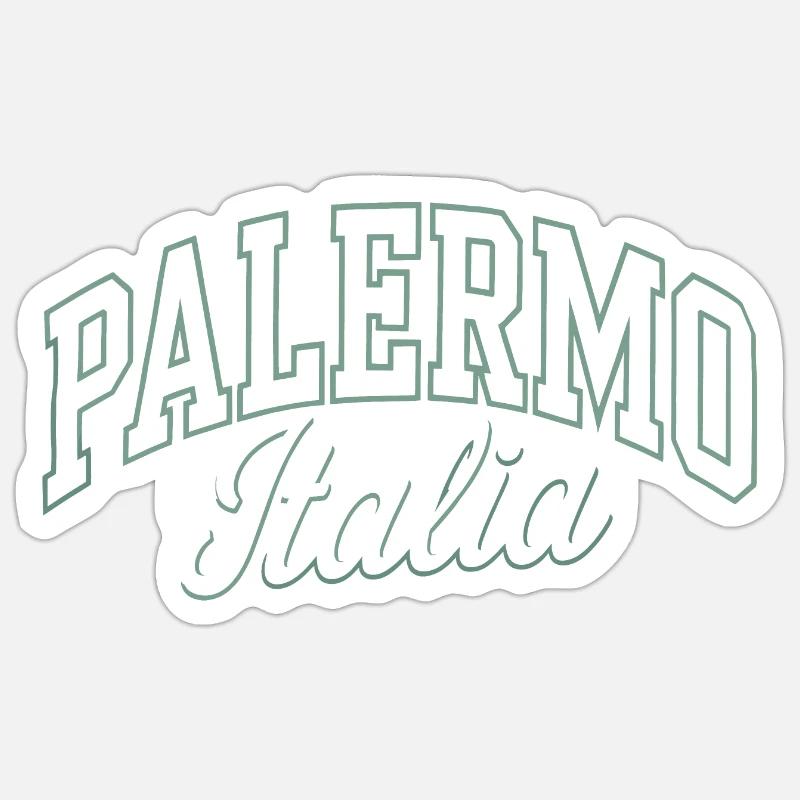 Palermo - Italia - Sticker taille S (10 x 10 cm) - blanc mat