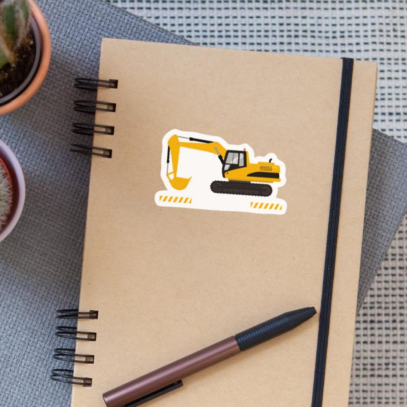 Model Maker Model Making Construction Site Excavator Construction Machine Sticker size S (10 x 10 cm)