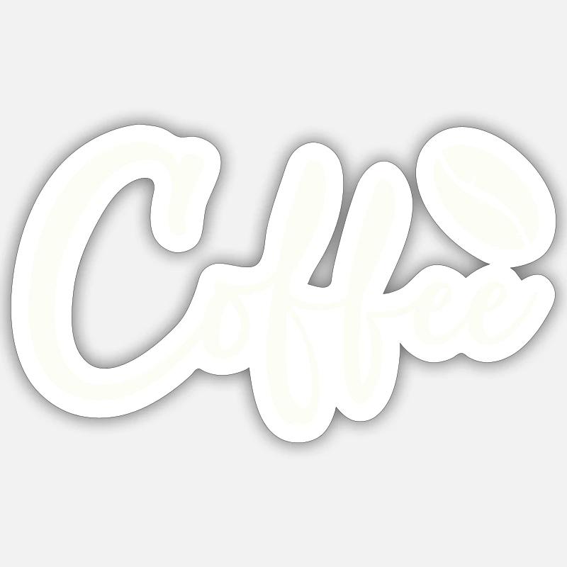 Coffee - Sticker size S (10 x 10 cm) - white matte