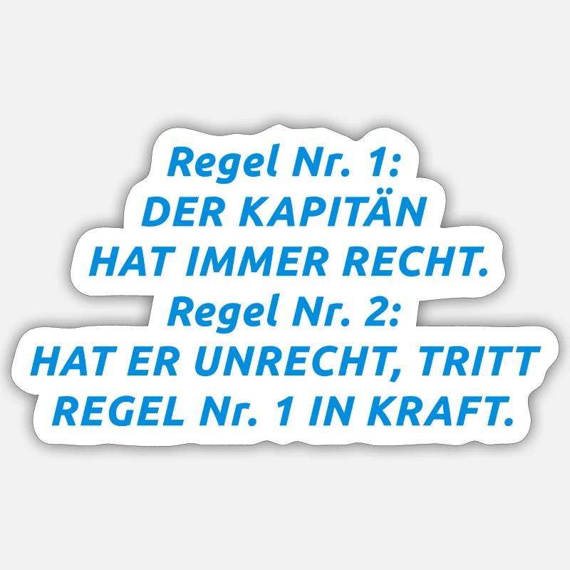 regel1 - Sticker Größe S (10 x 10 cm) - Mattweiß