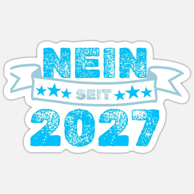 2027 - Sticker Größe S (10 x 10 cm) - Mattweiß