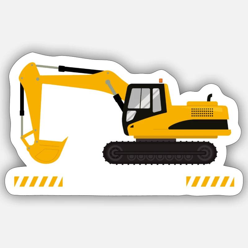 Baggerfahrer Bagger Baugeräteführer Baustelle Sticker Größe S (10 x 10 cm)