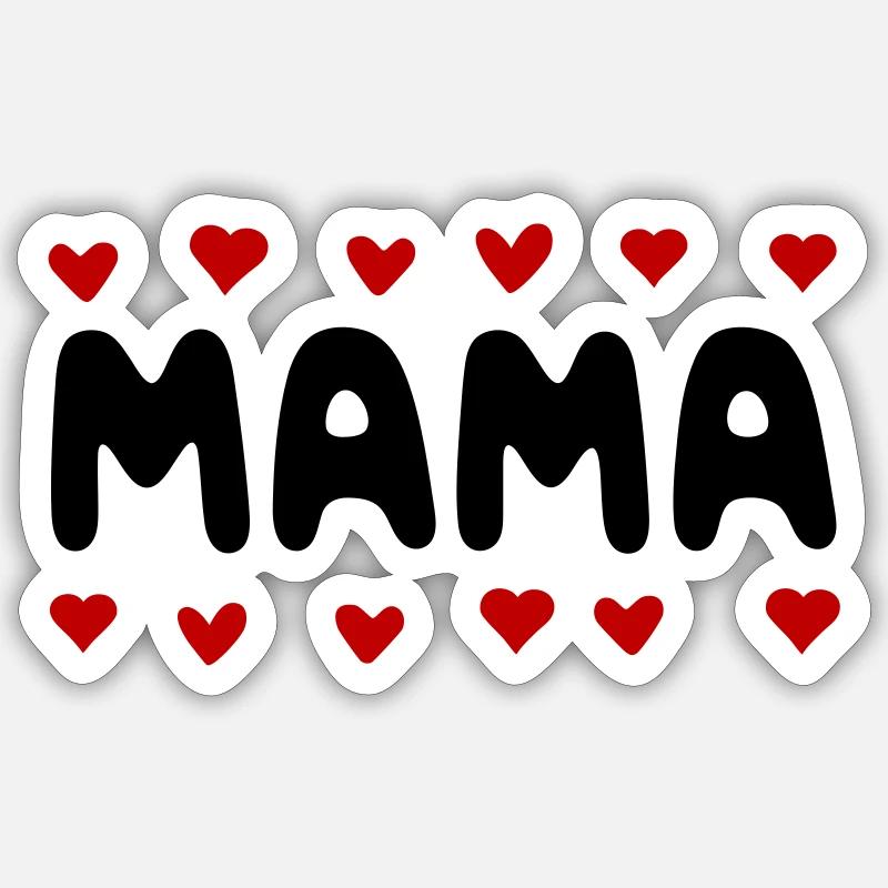 Mamma - Sticker formato S (10 x 10 cm) - bianco opaco
