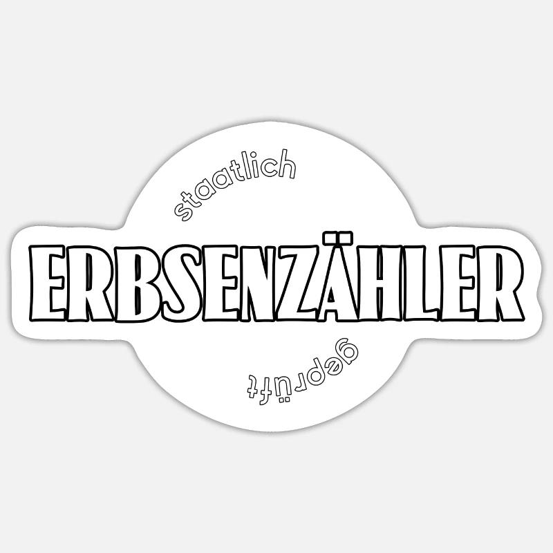 Erbsenzähler Sticker Größe S (10 x 10 cm)