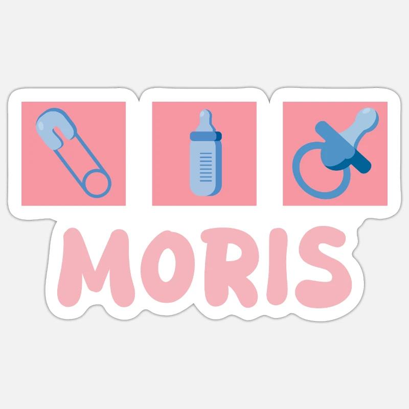 Sucette Moris - Sticker taille S (10 x 10 cm) - blanc mat