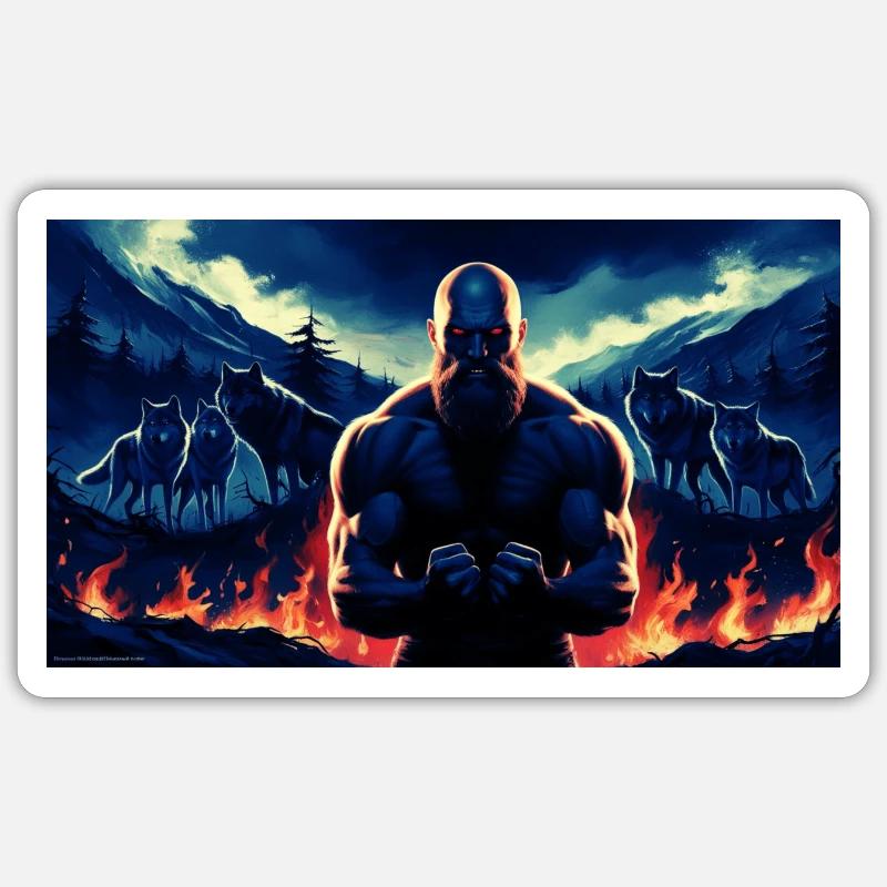 Primal Guerrier Sticker taille S (10 x 10 cm)