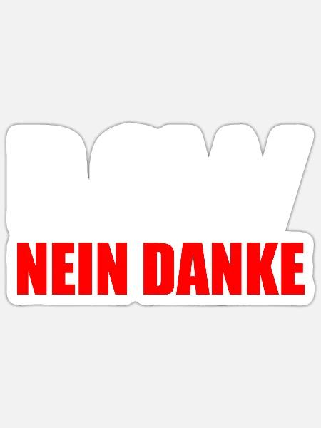 Bsw nein danke - Sticker Größe S (10 x 10 cm) - Mattweiß