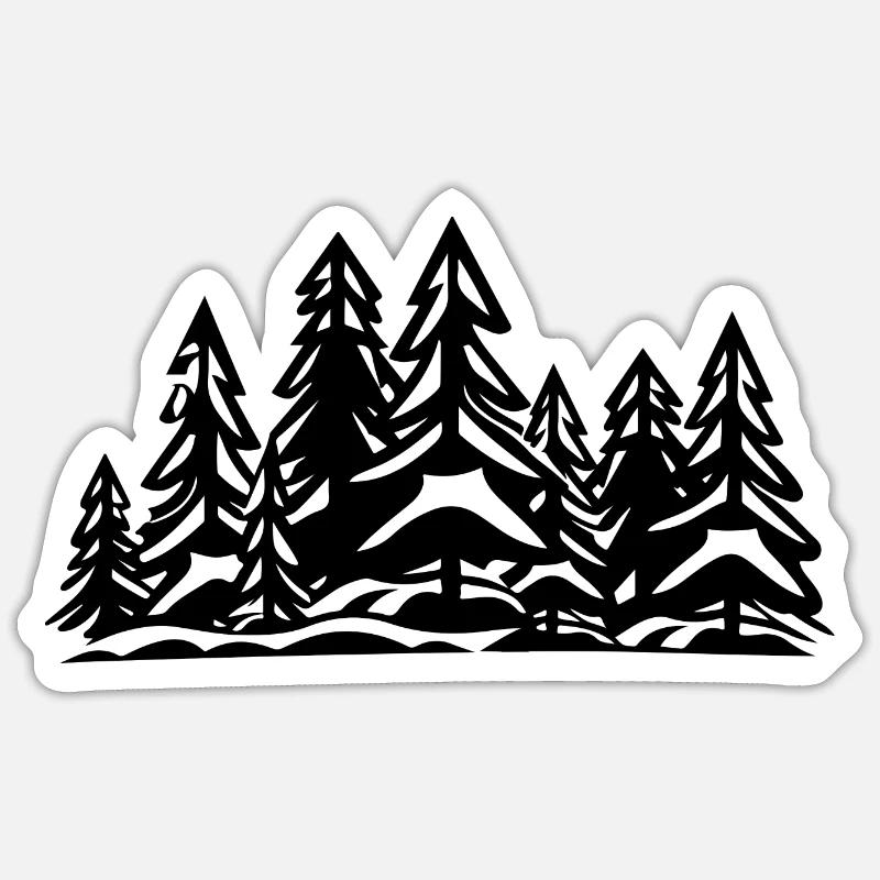 Forest Trees Sticker size S (10 x 10 cm)