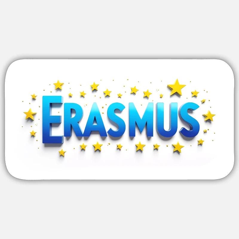 Erasmus Exchange Semester - Blue Text Design Sticker size S (10 x 10 cm)