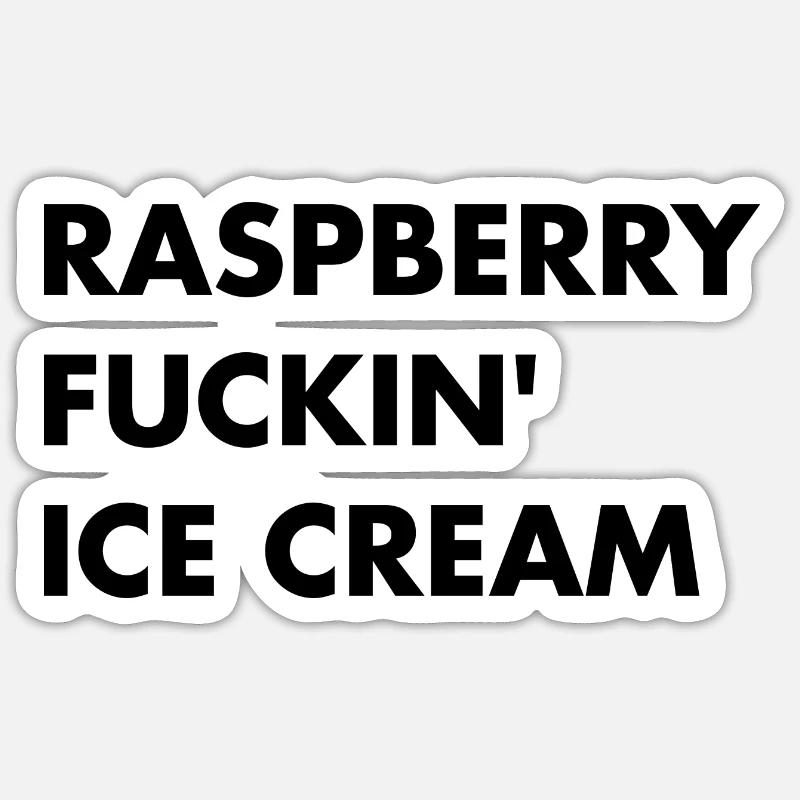 Raspberry Cream - Black Lettering - Sticker size S (10 x 10 cm) - white matte