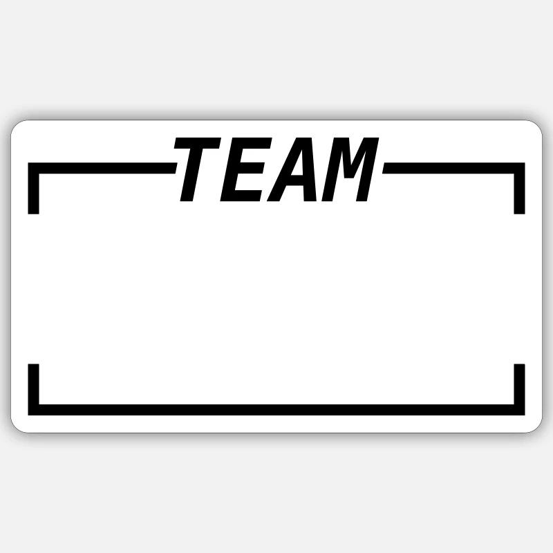 Team Rahmen Sticker Größe S (10 x 10 cm)
