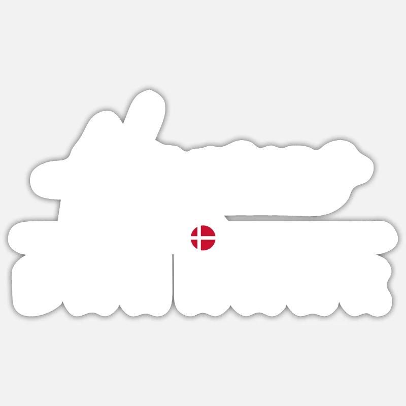 Dänemark - Horsens - Danemark - Danemark - Sticker taille S (10 x 10 cm) - blanc mat