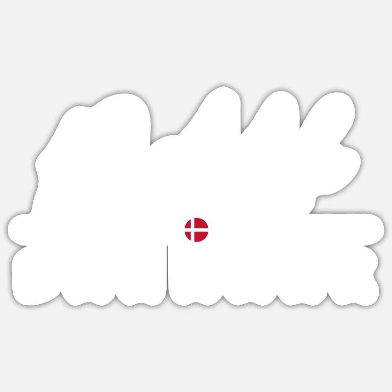 Dänemark - Roskilde - Danmark - Denmark - Sticker Größe S (10 x 10 cm) - Mattweiß