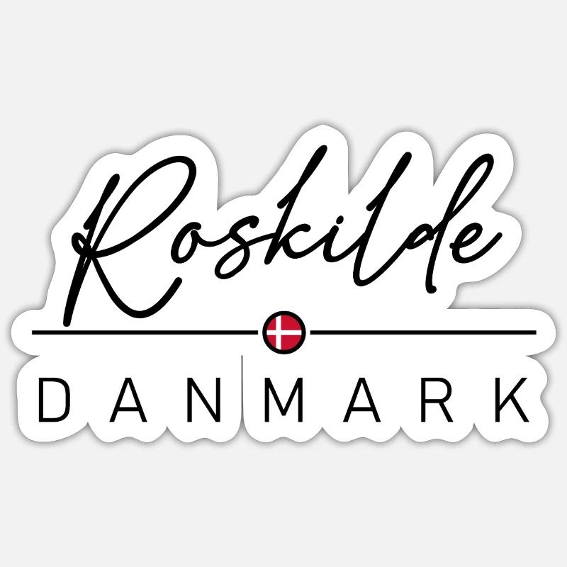 Dänemark - Roskilde - Danemark - Danemark - Sticker taille S (10 x 10 cm) - blanc mat