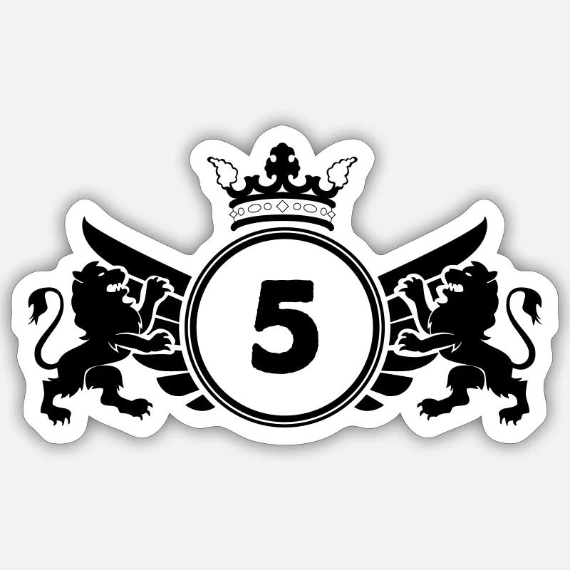 Armoiries 5 - Sticker taille S (10 x 10 cm) - blanc mat