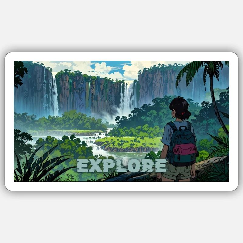 Explore Jungle Sticker Größe S (10 x 10 cm)