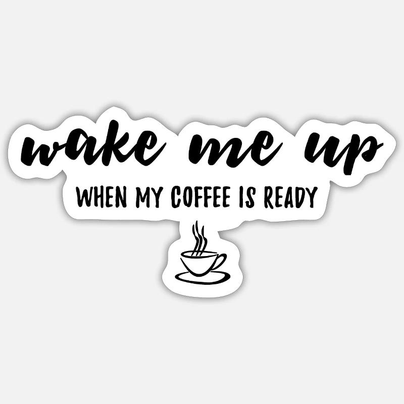 Coffee Time - Sticker size S (10 x 10 cm) - white matte