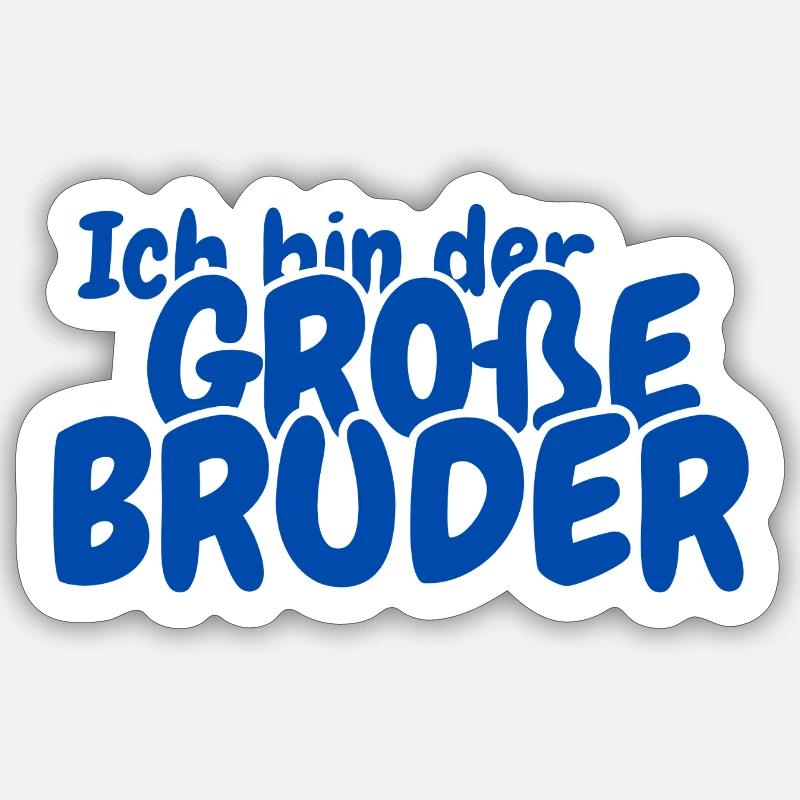 Ich bin der grosse Bruder Sticker Größe S (10 x 10 cm)