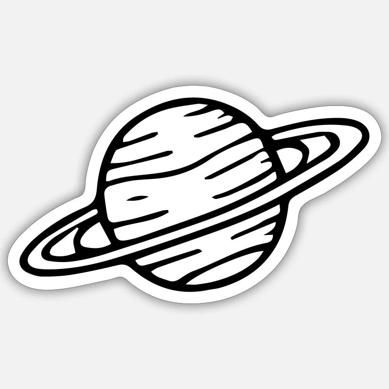 space 9 - Sticker Größe S (10 x 10 cm) - Mattweiß