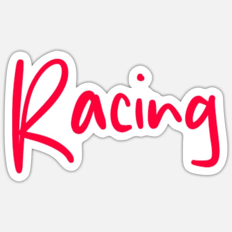 Racing - Sticker size S (10 x 10 cm) - white matte