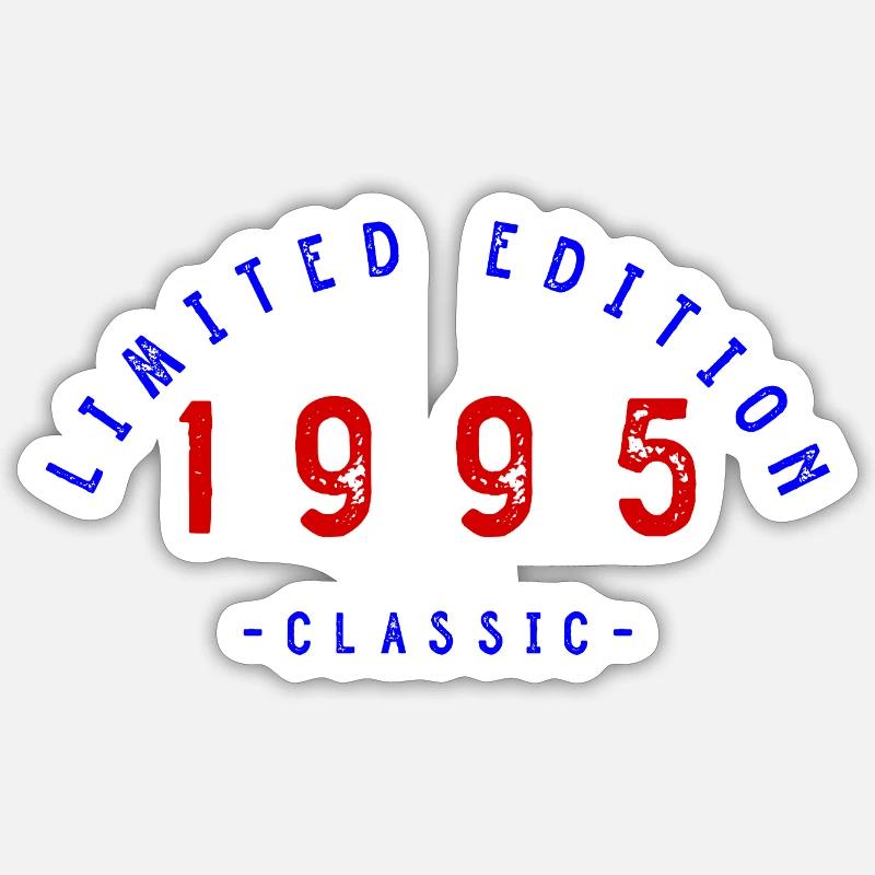 1995 Édition limitée - Sticker taille S (10 x 10 cm) - blanc mat
