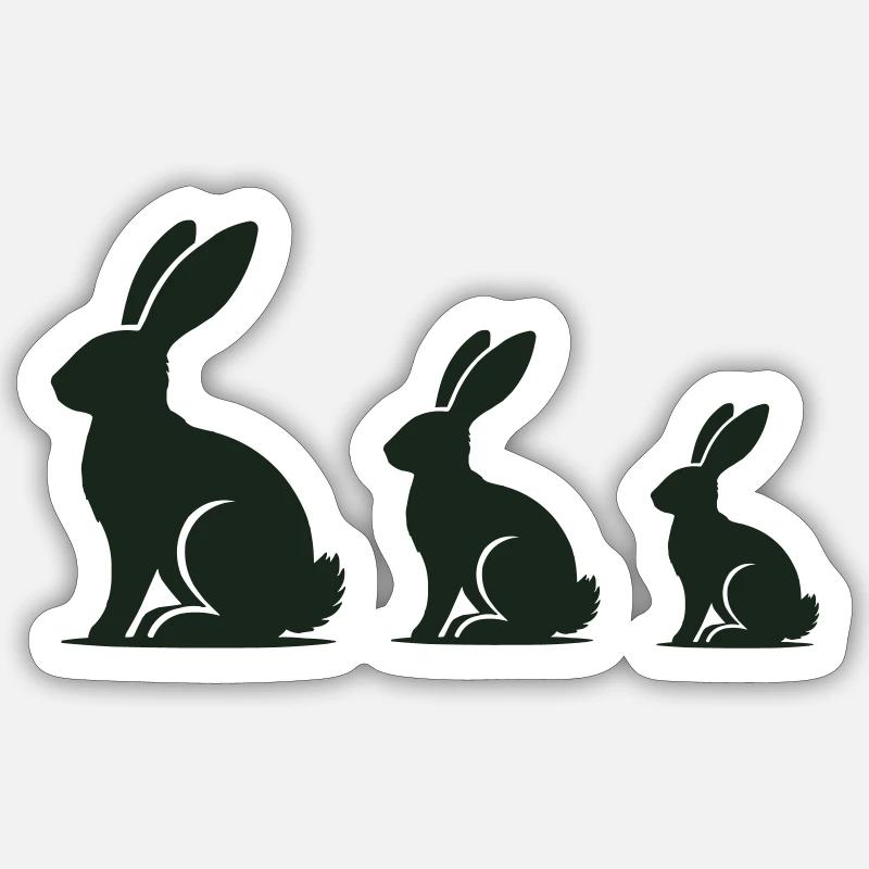 Rabbit rabbit rabbit Sticker size S (10 x 10 cm)