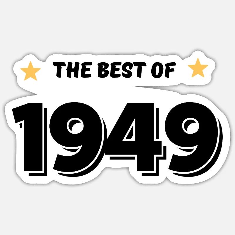 Das Beste von 1949 - Sticker Größe S (10 x 10 cm) - Mattweiß
