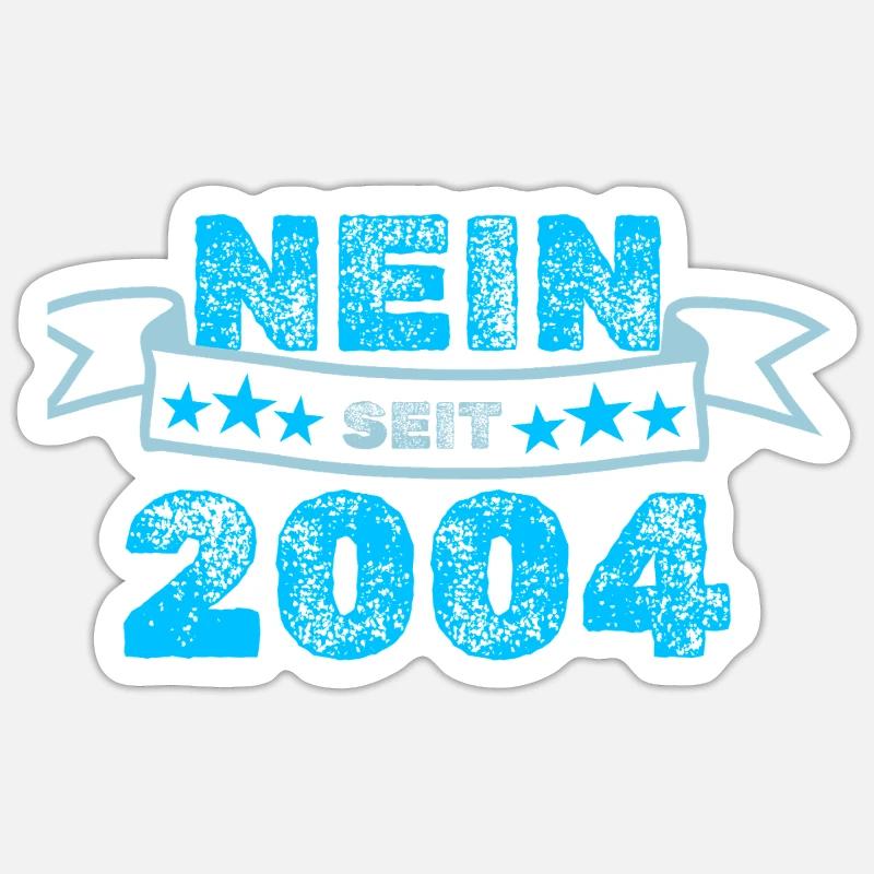 Never 2004 - Sticker size S (10 x 10 cm) - white matte