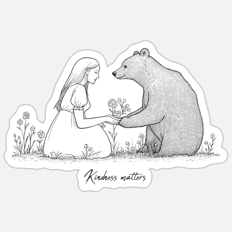 La gentillesse compte Sticker taille S (10 x 10 cm)