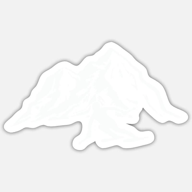 Ski Mountains 1 - Sticker size S (10 x 10 cm) - white matte