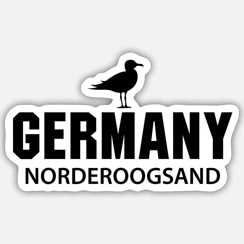 Norderoogsand GERMANY - Sticker Größe S (10 x 10 cm) - Mattweiß