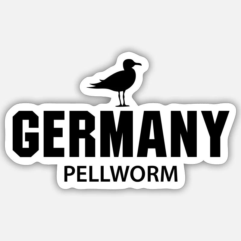 Pellworm GERMANY - Sticker Größe S (10 x 10 cm) - Mattweiß
