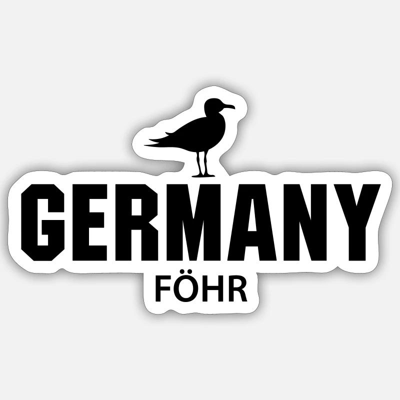 Föhr GERMANY - Sticker size S (10 x 10 cm) - white matte