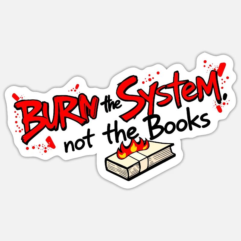 Brûler le système - Sticker taille S (10 x 10 cm) - blanc mat