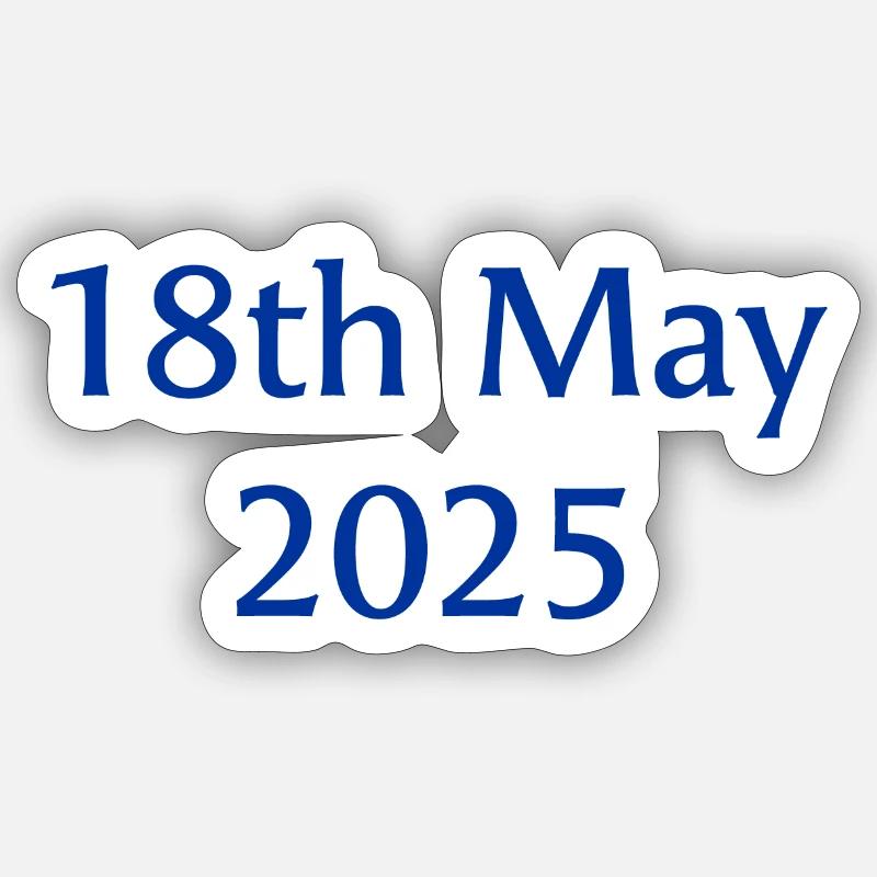 18-05-2025 - Sticker size S (10 x 10 cm) - white matte