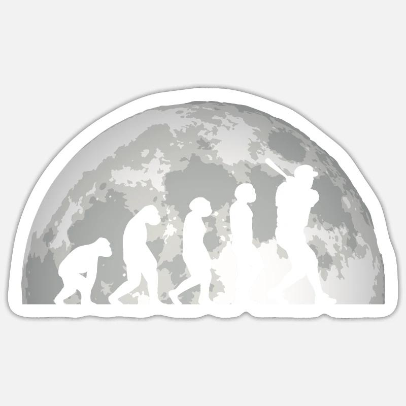 Baseballspieler Evolution Baseball Sticker Größe S (10 x 10 cm)