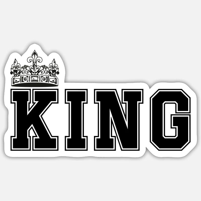 Roi - Sticker taille S (10 x 10 cm) - blanc mat