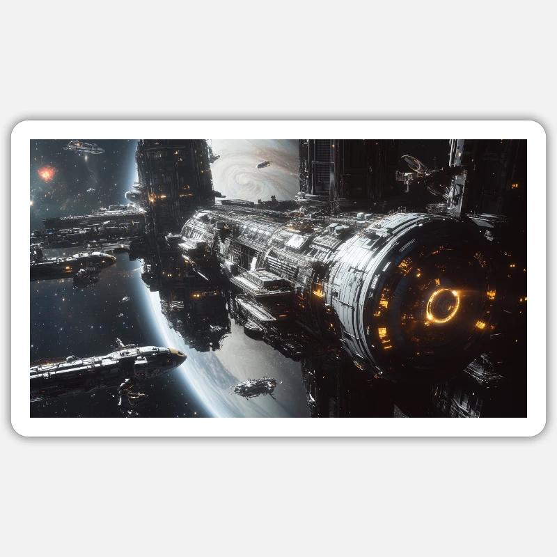 Lost in Space 1 1 - Sticker Größe S (10 x 10 cm) - Mattweiß