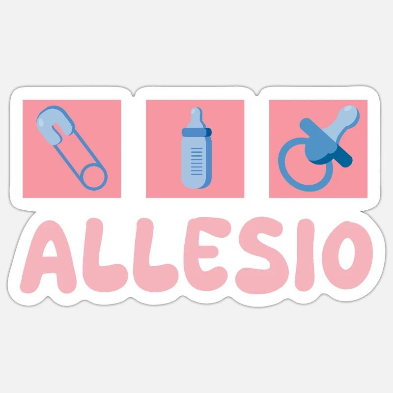 Pacifier Allesio - Sticker size S (10 x 10 cm) - white matte