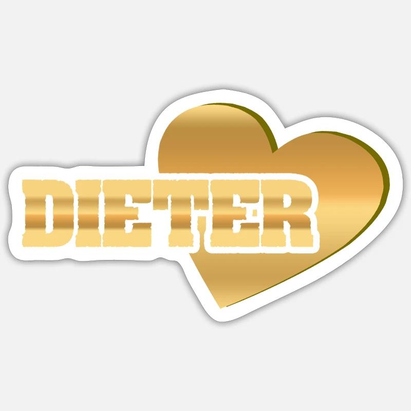 Gold Dieter Sticker Größe S (10 x 10 cm)