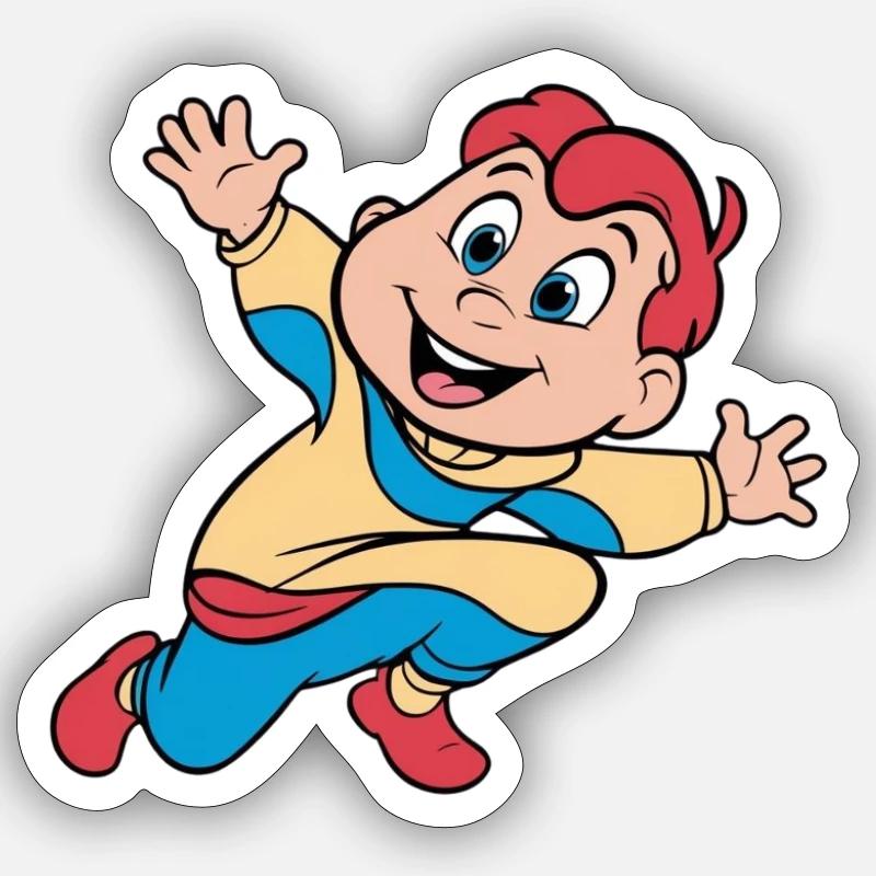 JUMPY - Sticker size S (10 x 10 cm) - white matte