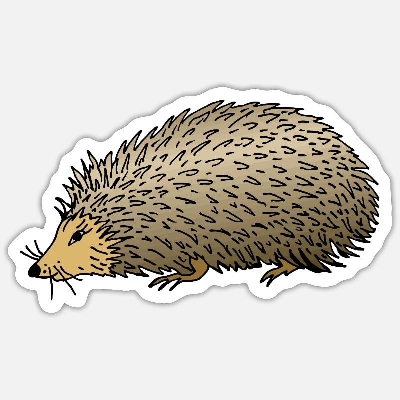 Igel - Sticker Größe S (10 x 10 cm) - Mattweiß