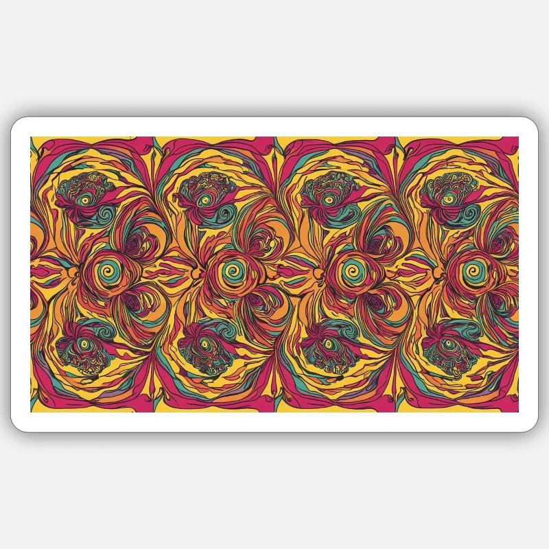Psychedelic - Sticker size S (10 x 10 cm) - white matte