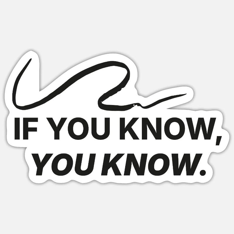 know the code Sticker Größe S (10 x 10 cm)