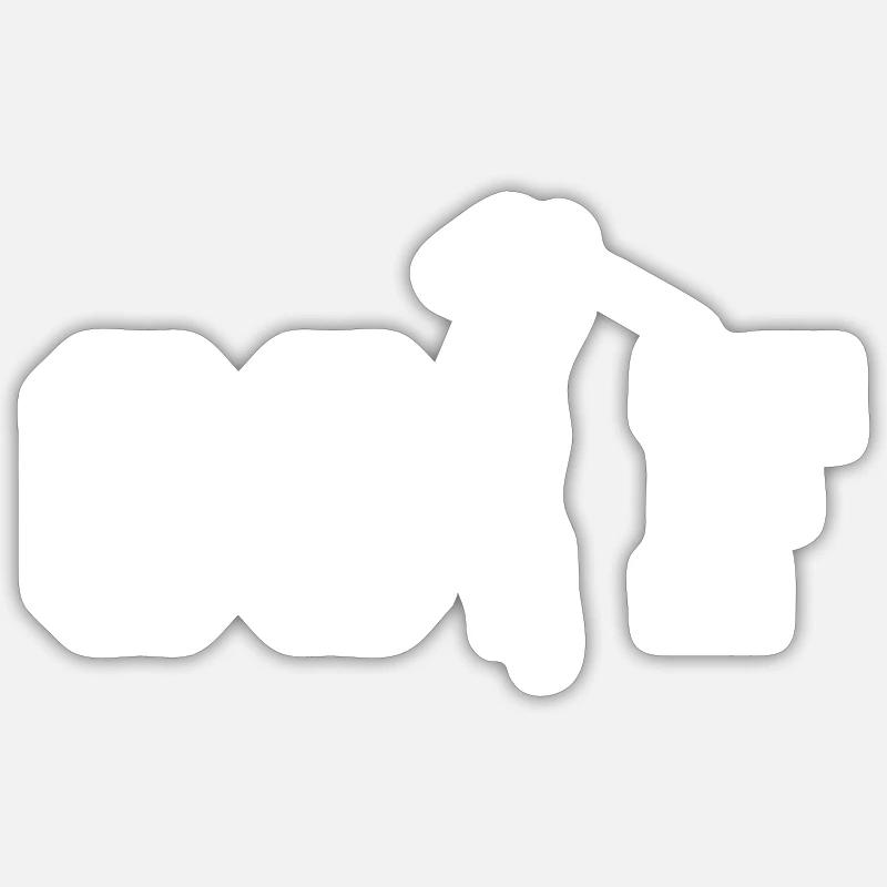 golfe - Sticker taille S (10 x 10 cm) - blanc mat