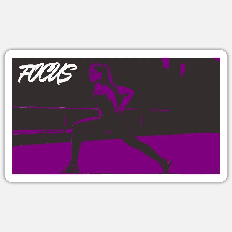 FOCUS_violet - Sticker size S (10 x 10 cm) - white matte
