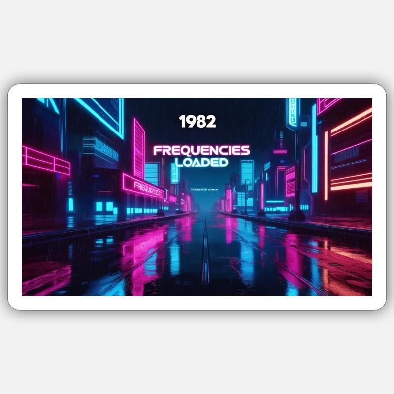FREQUENCIES LOADED - Sticker Größe S (10 x 10 cm) - Mattweiß