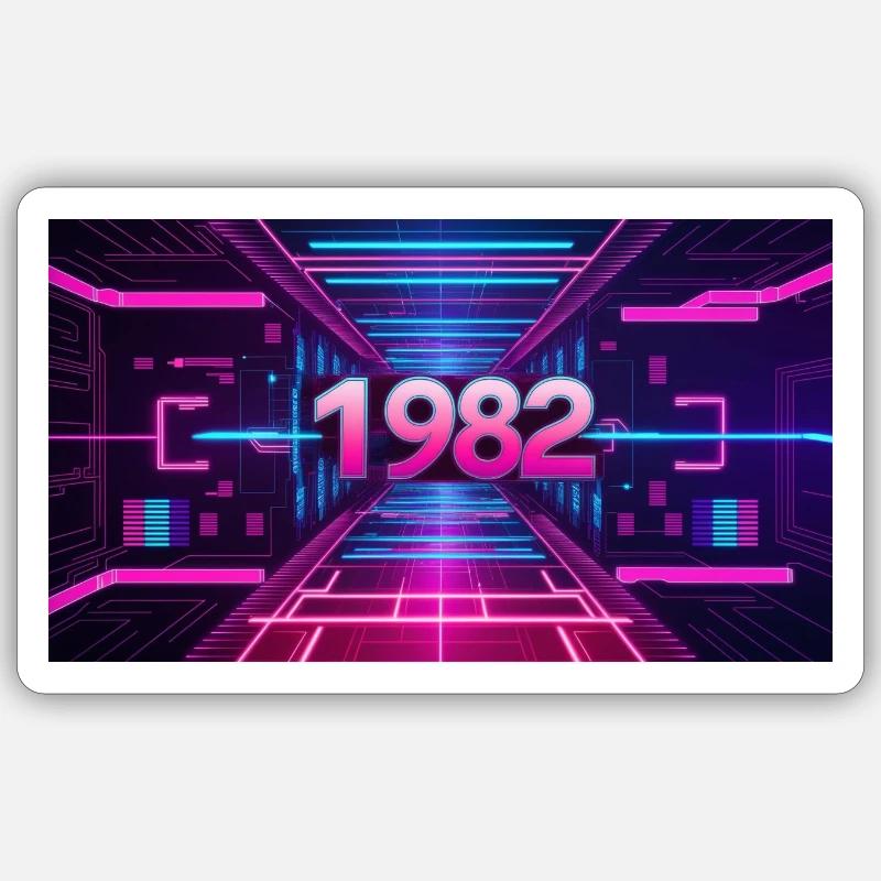 FRÉQUENCES CHARGÉES 1982 - Sticker taille S (10 x 10 cm) - blanc mat