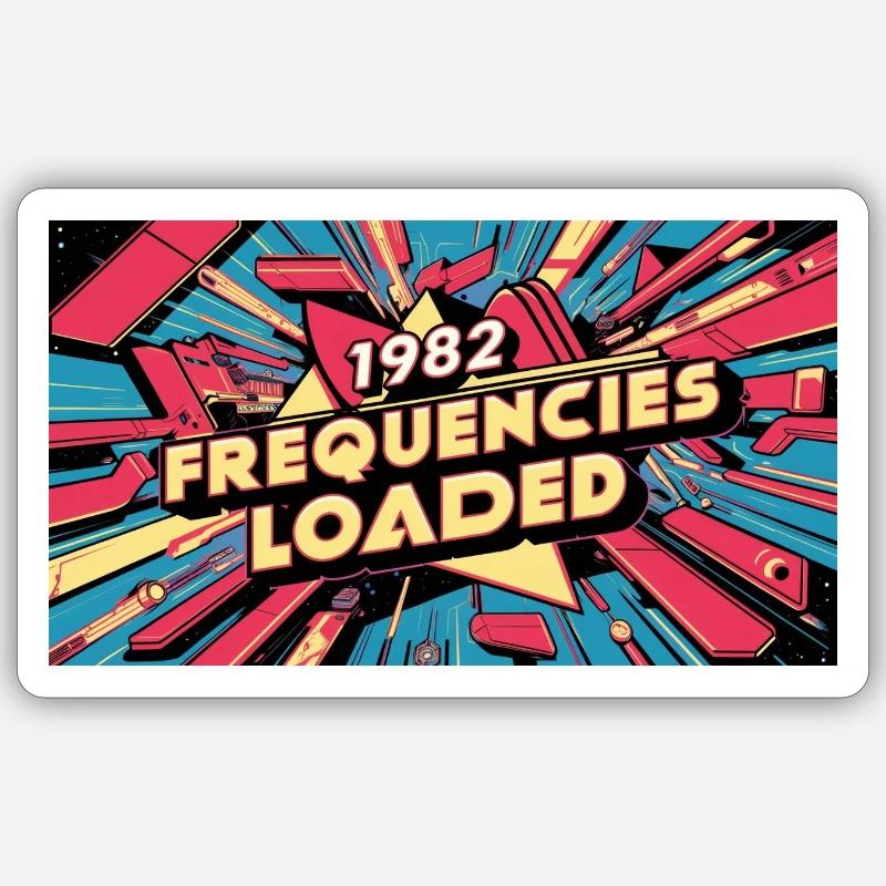 FRÉQUENCES CHARGÉES EXPLOSION DE 1982 - Sticker taille S (10 x 10 cm) - blanc mat